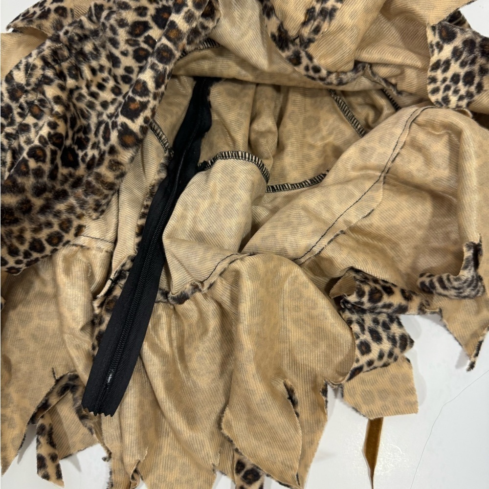 Halloween Women’s Costume leopard Dress Cave Woman Size S - Picture 10 of 10